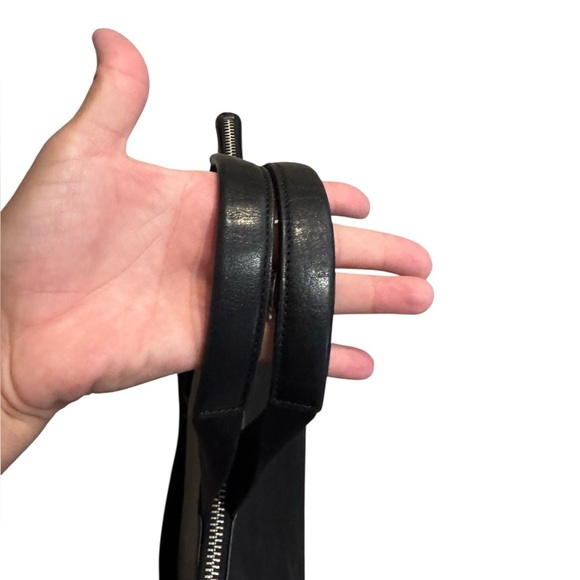 Coach Charles Foldover Crossbody Tote Green/ Black - Picture 6 of 12